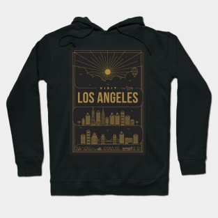 Los Angeles Minimal Lineal Poster Hoodie